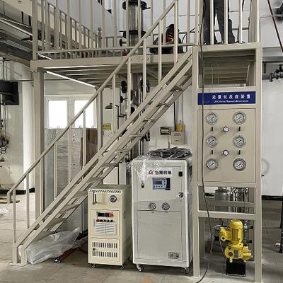 Tower type photochlorination industrial plant